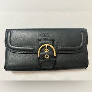 Soho Coach Black Leather Women's Wallet